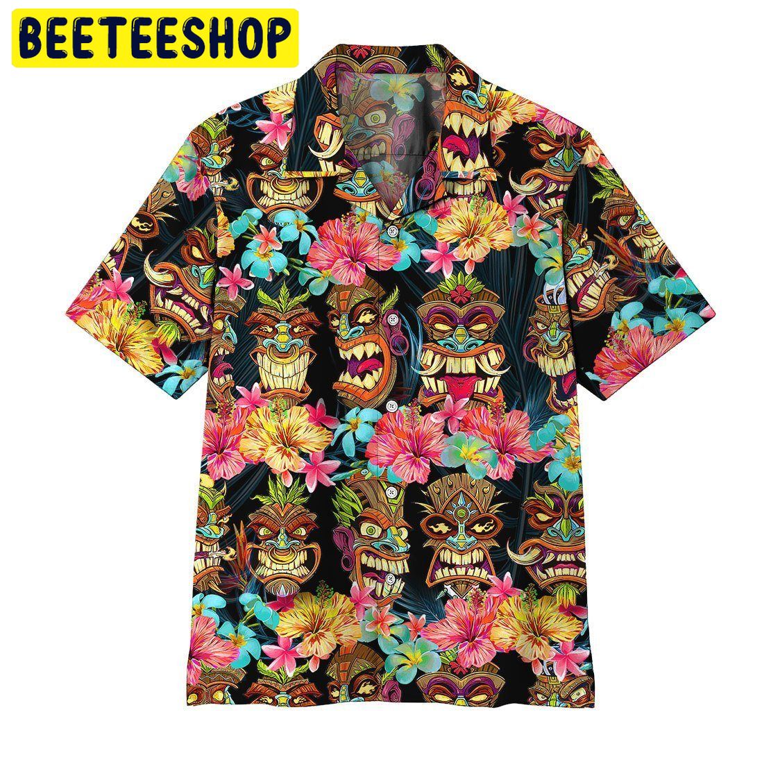 Art Tiki Head Trending Hawaiian Shirt Art Tiki Head Trending Hawaiian Shirt