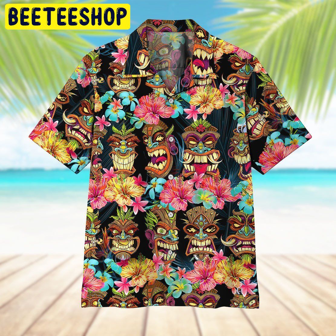 Art Tiki Head Trending Hawaiian Shirt Art Tiki Head Trending Hawaiian Shirt
