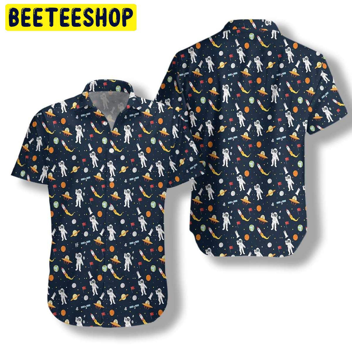 Astronaut Hello Trending Hawaiian Shirt Astronaut Hello Trending Hawaiian Shirt