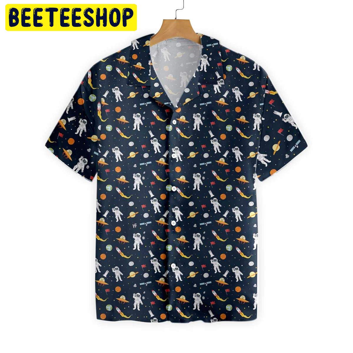 Astronaut Hello Trending Hawaiian Shirt Astronaut Hello Trending Hawaiian Shirt