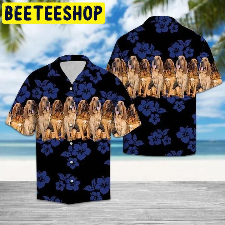 Awesome Bloodhound Hawaiian Shirt Awesome Bloodhound Hawaiian Shirt