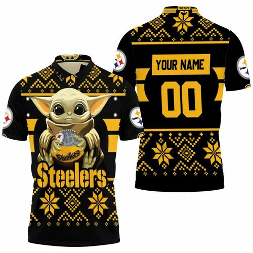Baby Yoda Hugs Pittsburgh Steelers Football 2020 Personalized 3D All Over Print Polo Shirt Baby Yoda Hugs Pittsburgh Steelers Football 2020 Personalized 3D All Over Print Polo Shirt