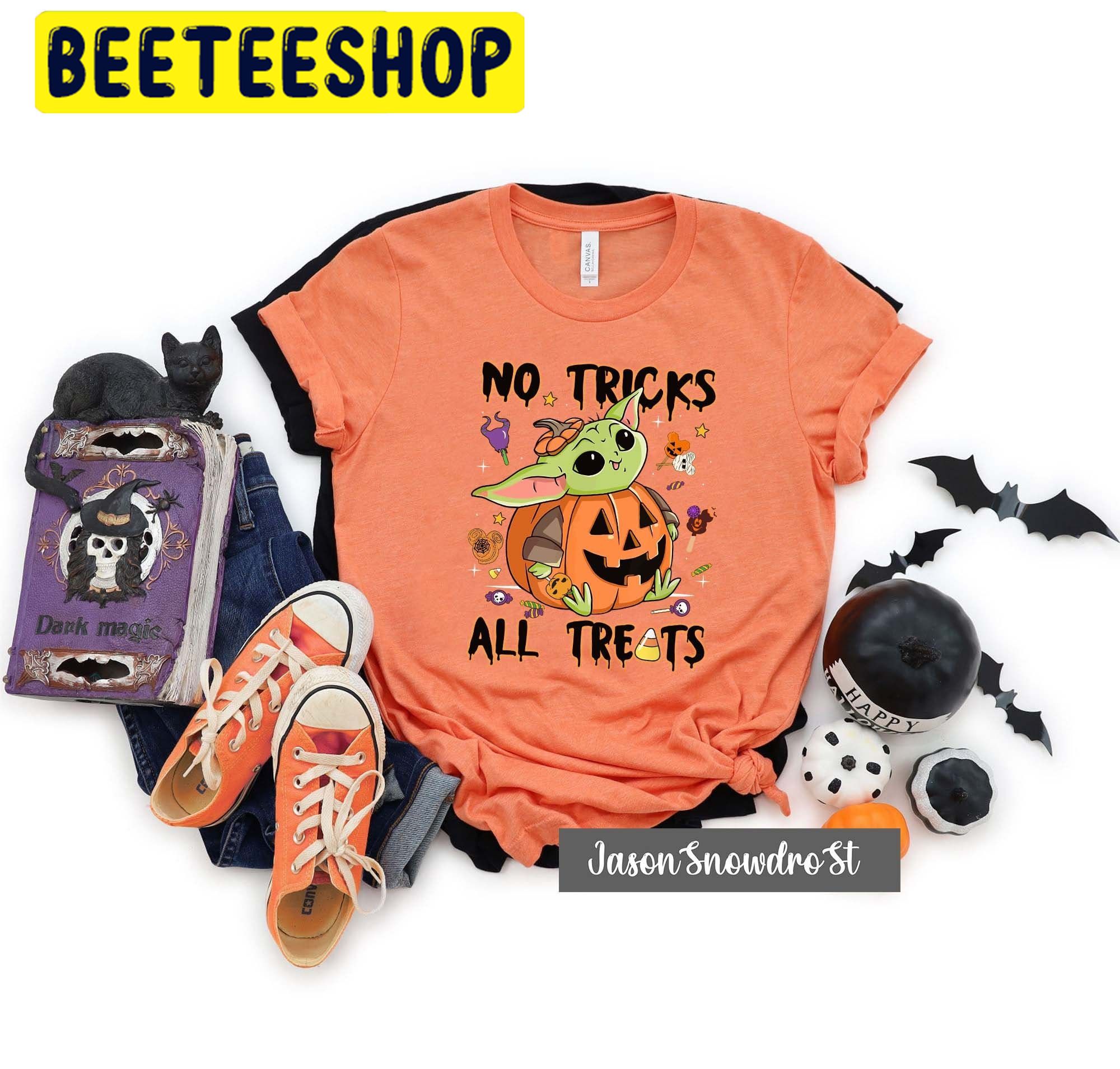 Baby Yoda No Trick All Treat Star Wars HalloweenTrending Unisex Shirt Baby Yoda No Trick All Treat Star Wars HalloweenTrending Unisex Shirt