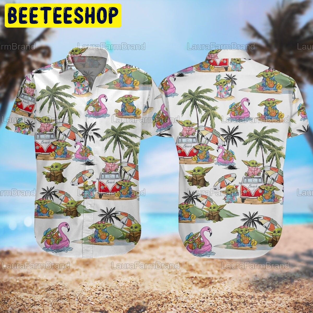 Baby Yoda Tropical Trending Hawaiian Shirt Baby Yoda Tropical Trending Hawaiian Shirt