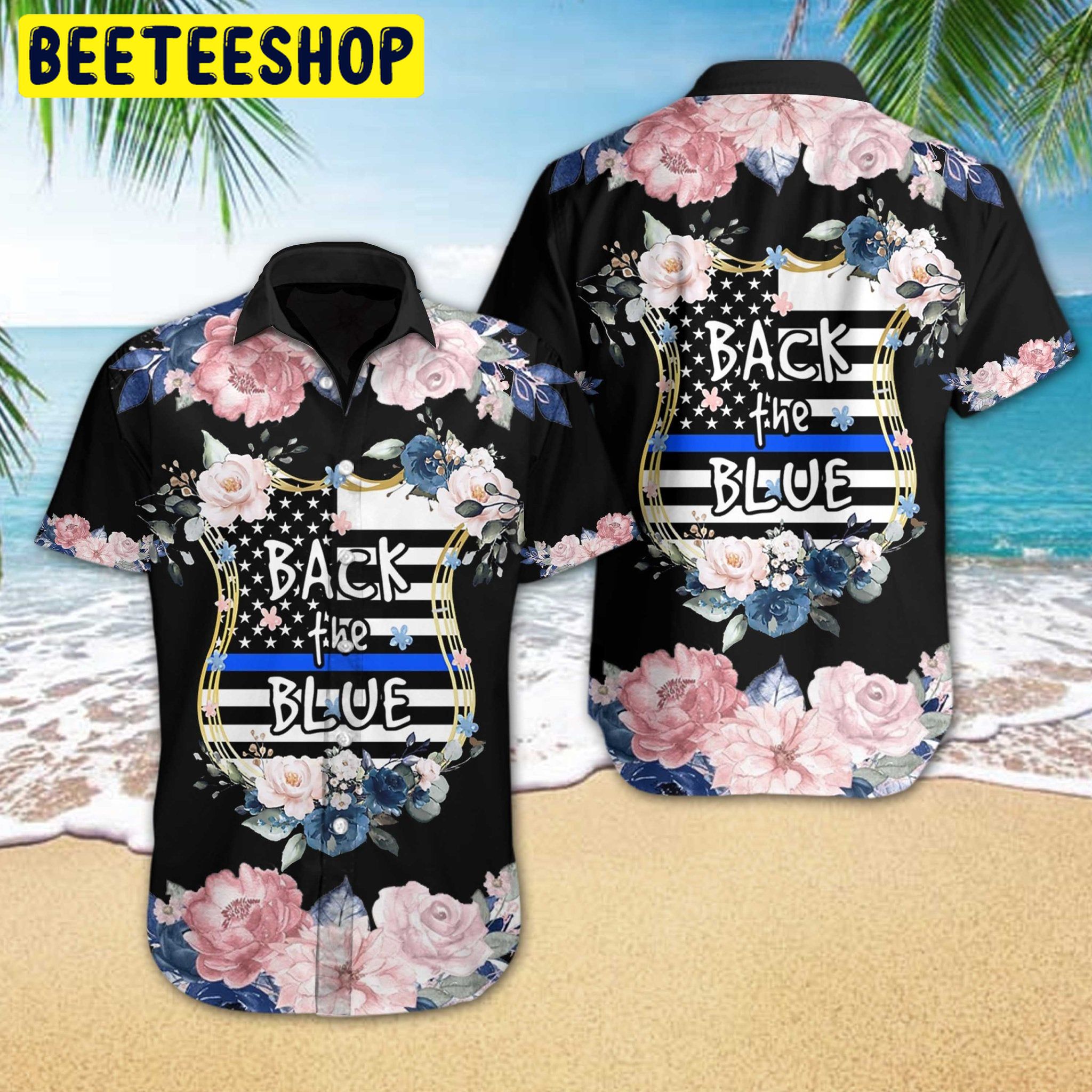 Back The Blue Trending Hawaiian Shirt Back The Blue Trending Hawaiian Shirt