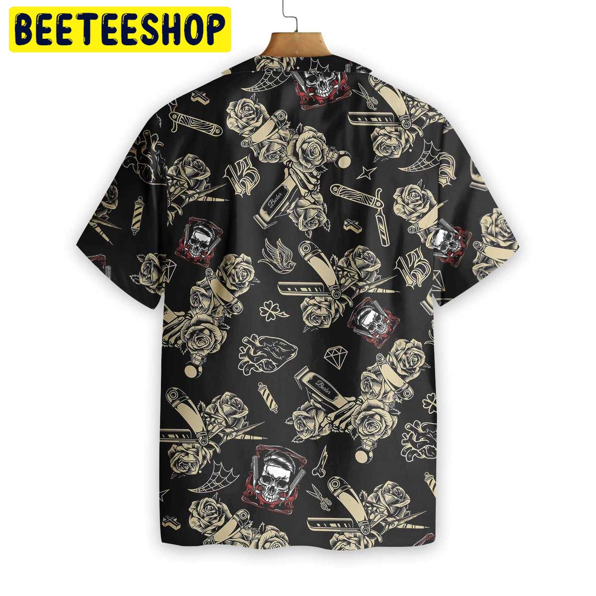 Barber Shop Skull Trending Hawaiian Shirt Barber Shop Skull Trending Hawaiian Shirt