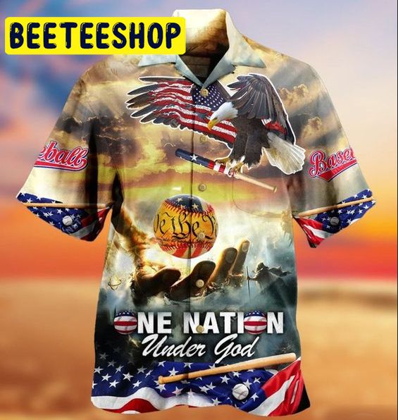 Baseball One Nation Under God Hawaiian Shirt Baseball One Nation Under God Hawaiian Shirt