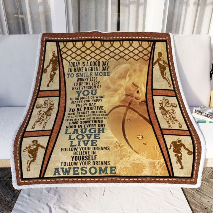 Basketball To Day Is A Good Day To Have A Great Day To Smile More Worry Blanket Basketball To Day Is A Good Day To Have A Great Day To Smile More Worry Blanket