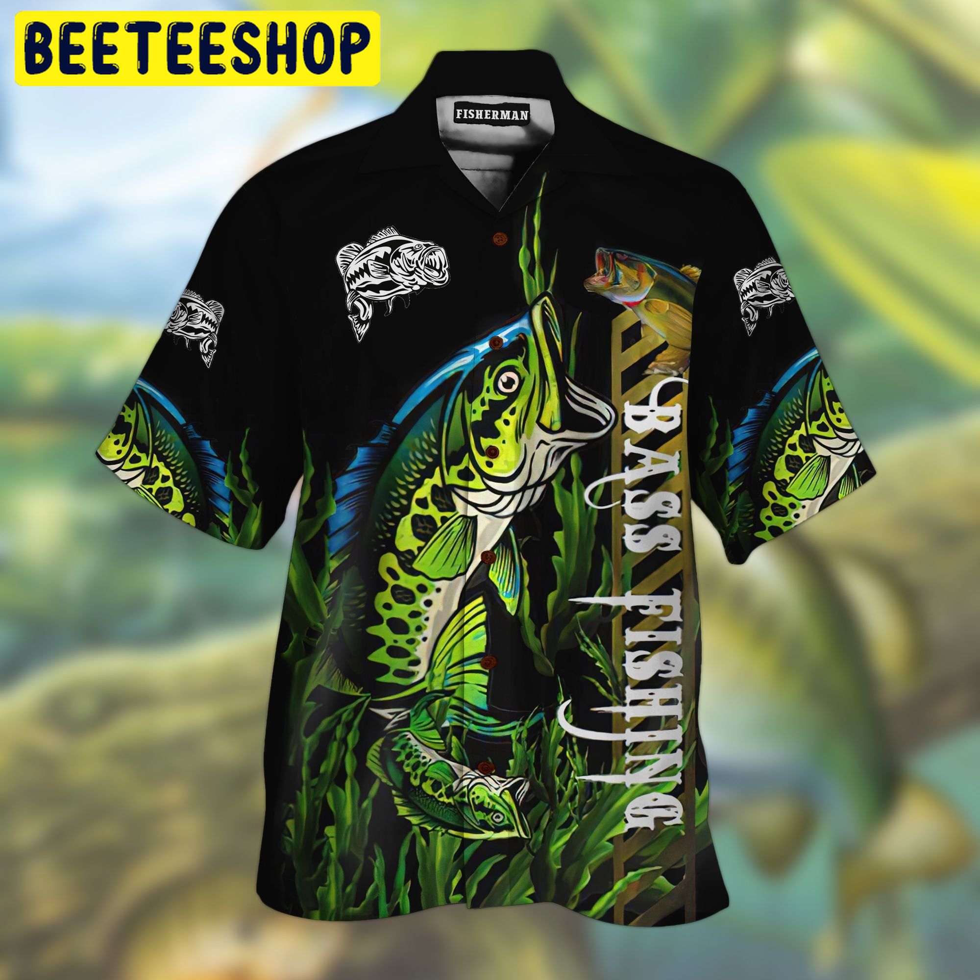Bass Fish 3D All Over Printed Trending Hawaiian Shirt Bass Fish 3D All Over Printed Trending Hawaiian Shirt