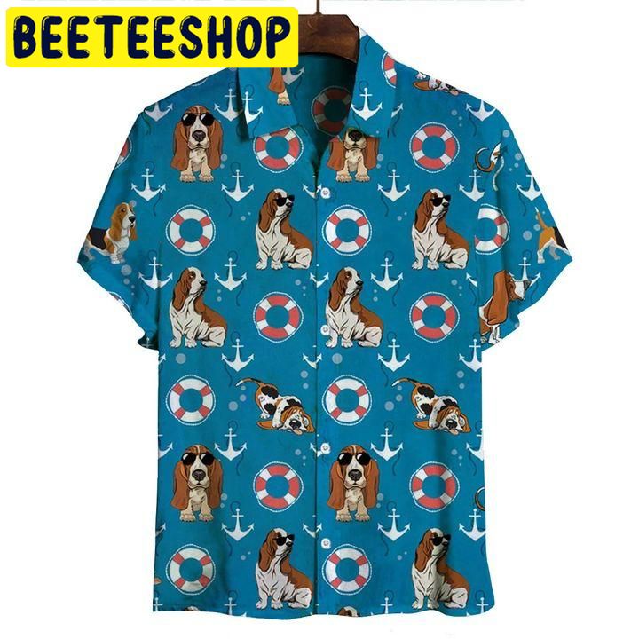 Basset Hound Hawaiian Shirt 4755 Basset Hound Hawaiian Shirt 4755