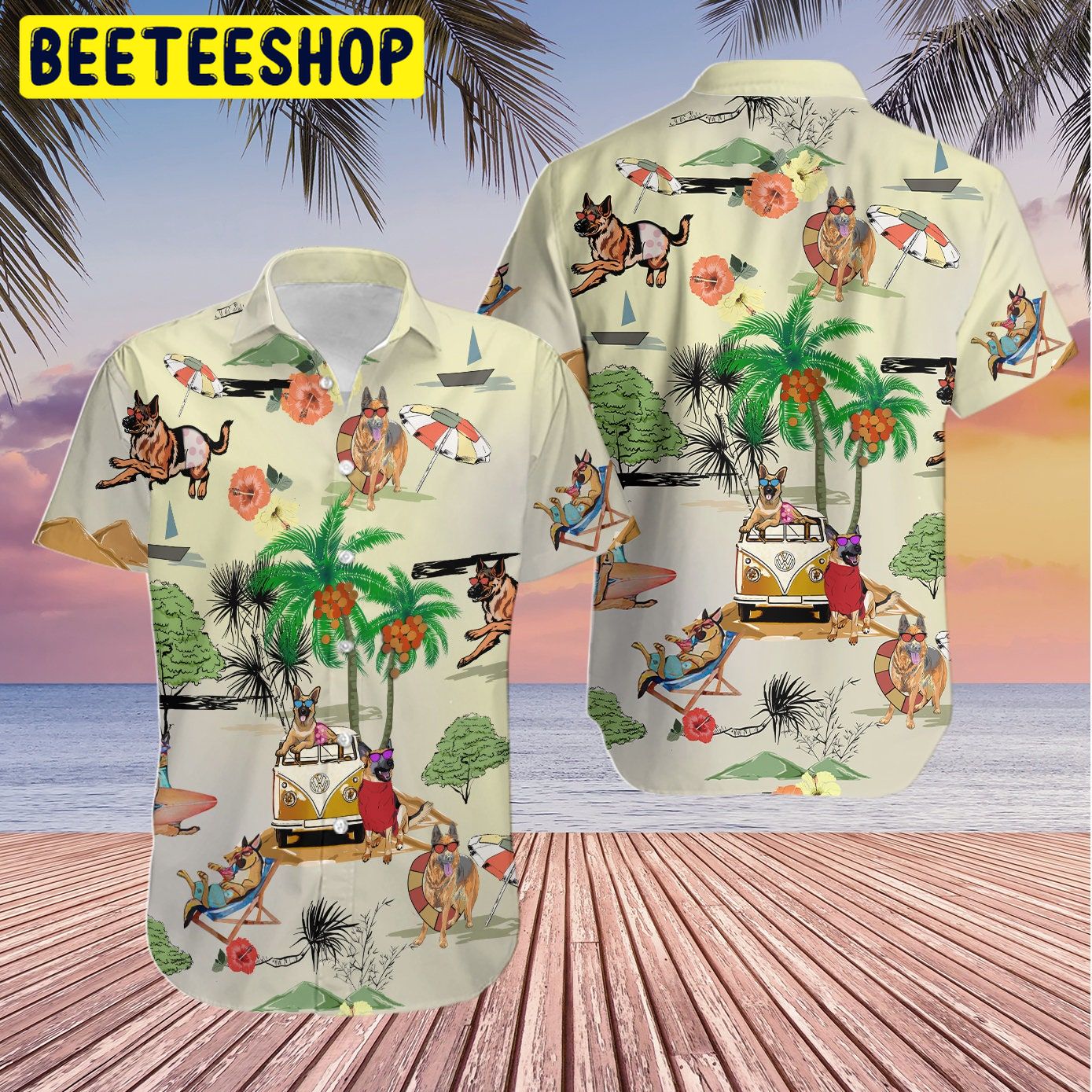 Beach Hawaii German Shepherd Trending Hawaiian Shirt Beach Hawaii German Shepherd Trending Hawaiian Shirt
