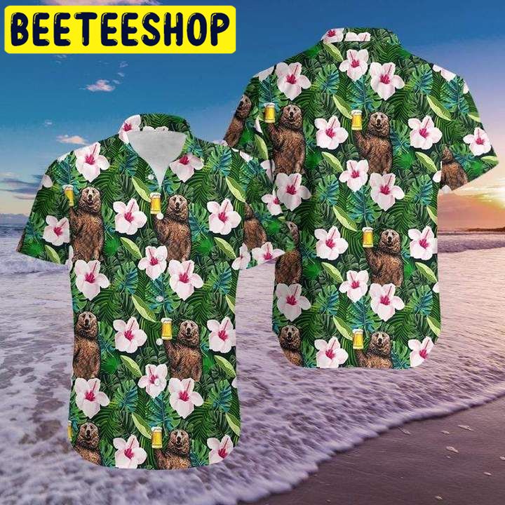 Bear Drink Beer Simple Camping Hawaiian Shirt Bear Drink Beer Simple Camping Hawaiian Shirt