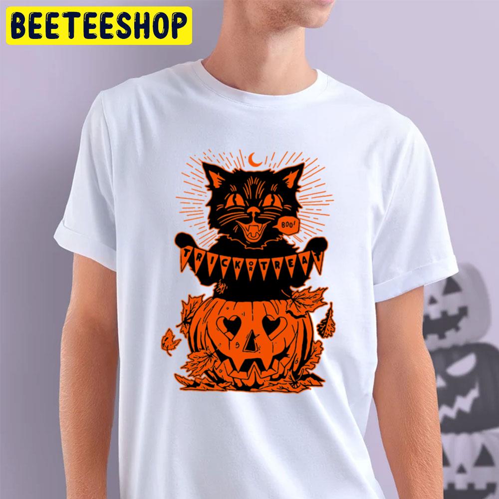 Beistle Cat And Pumpkin Boo Halloween Trending Unisex T-Shirt Beistle Cat And Pumpkin Boo Halloween Trending Unisex T-Shirt