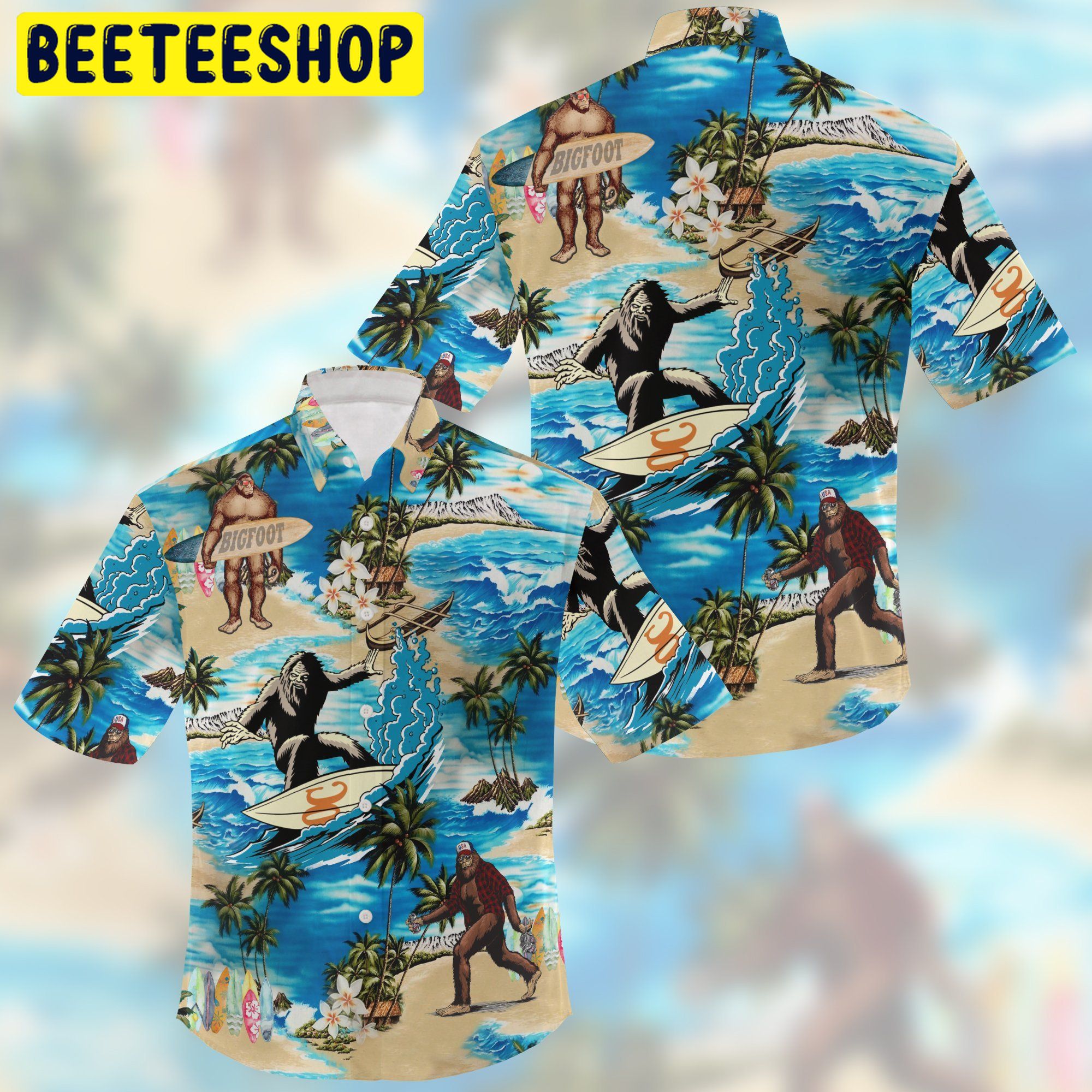 Bigfoot Trending Hawaiian Shirt Bigfoot Trending Hawaiian Shirt