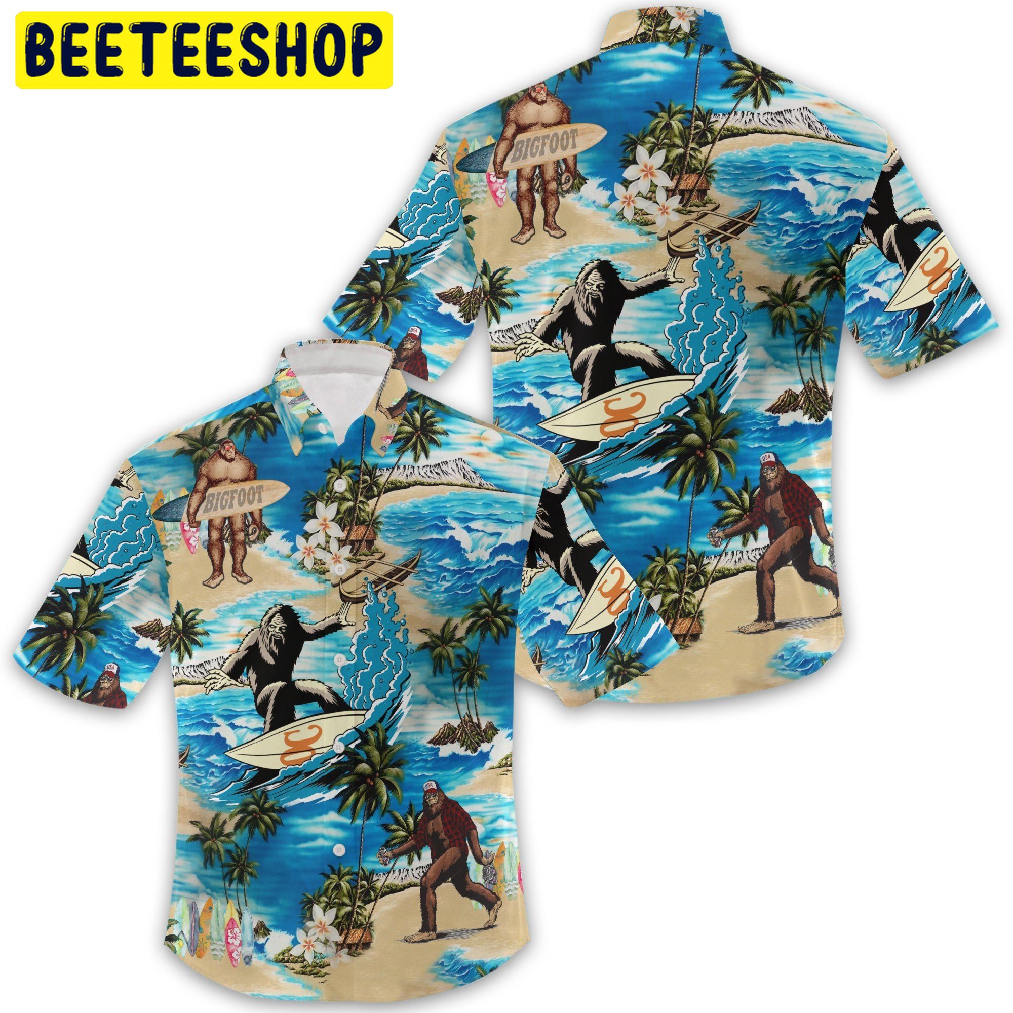 Bigfoot Trending Hawaiian Shirt Bigfoot Trending Hawaiian Shirt