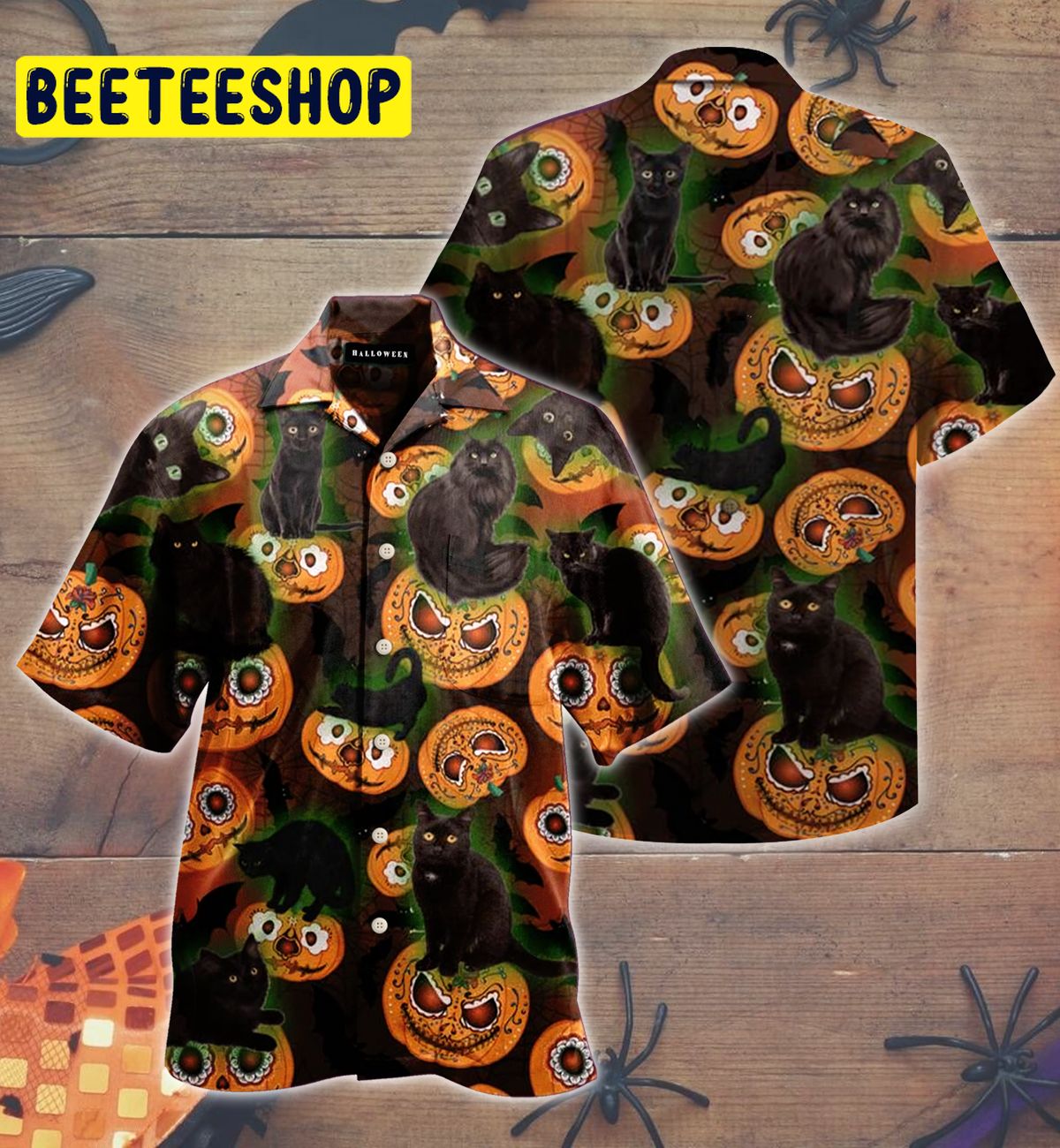Black Cat- Halloween Trending Hawaiian Shirt Black Cat- Halloween Trending Hawaiian Shirt