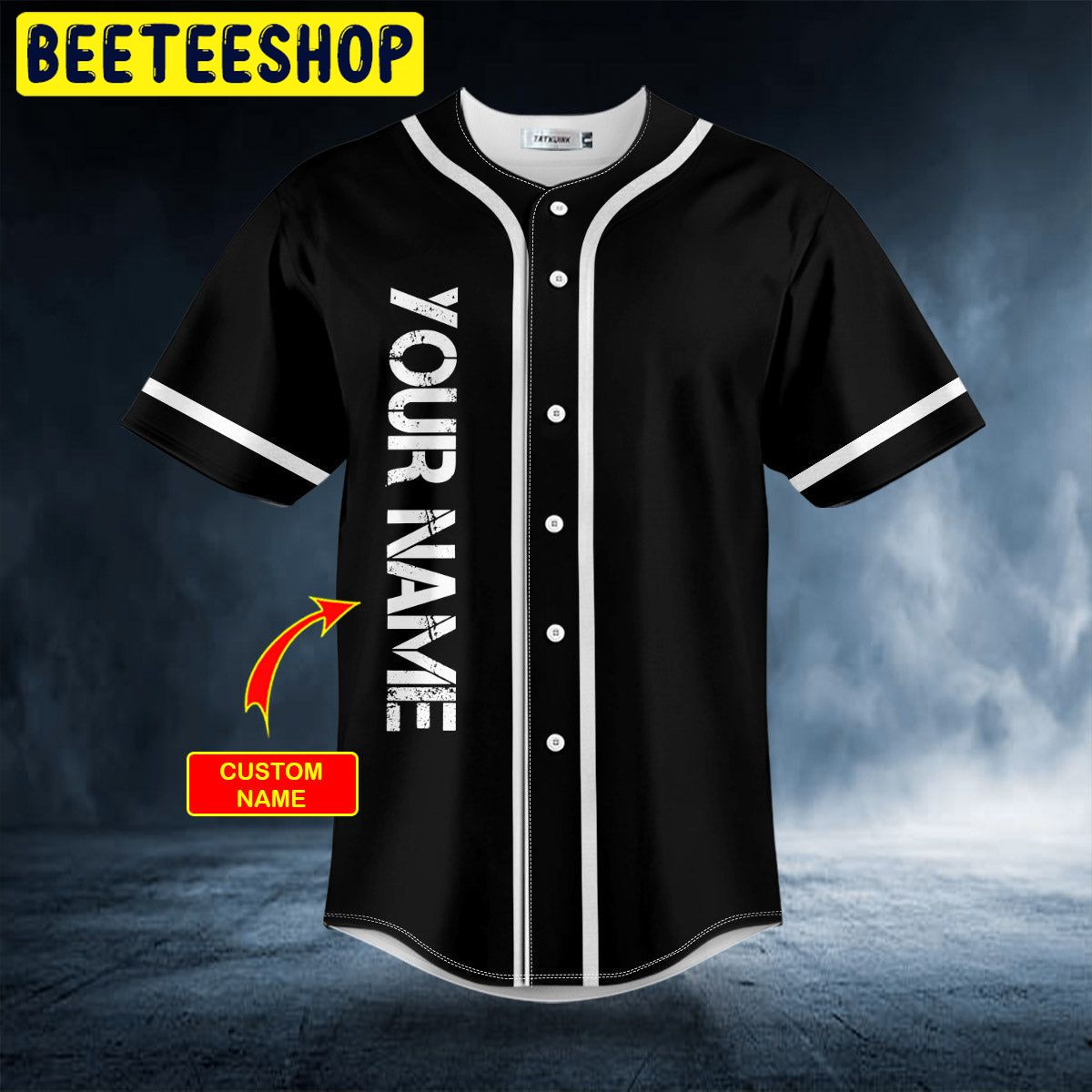 Black Custom Trending Baseball Jersey Black Custom Trending Baseball Jersey
