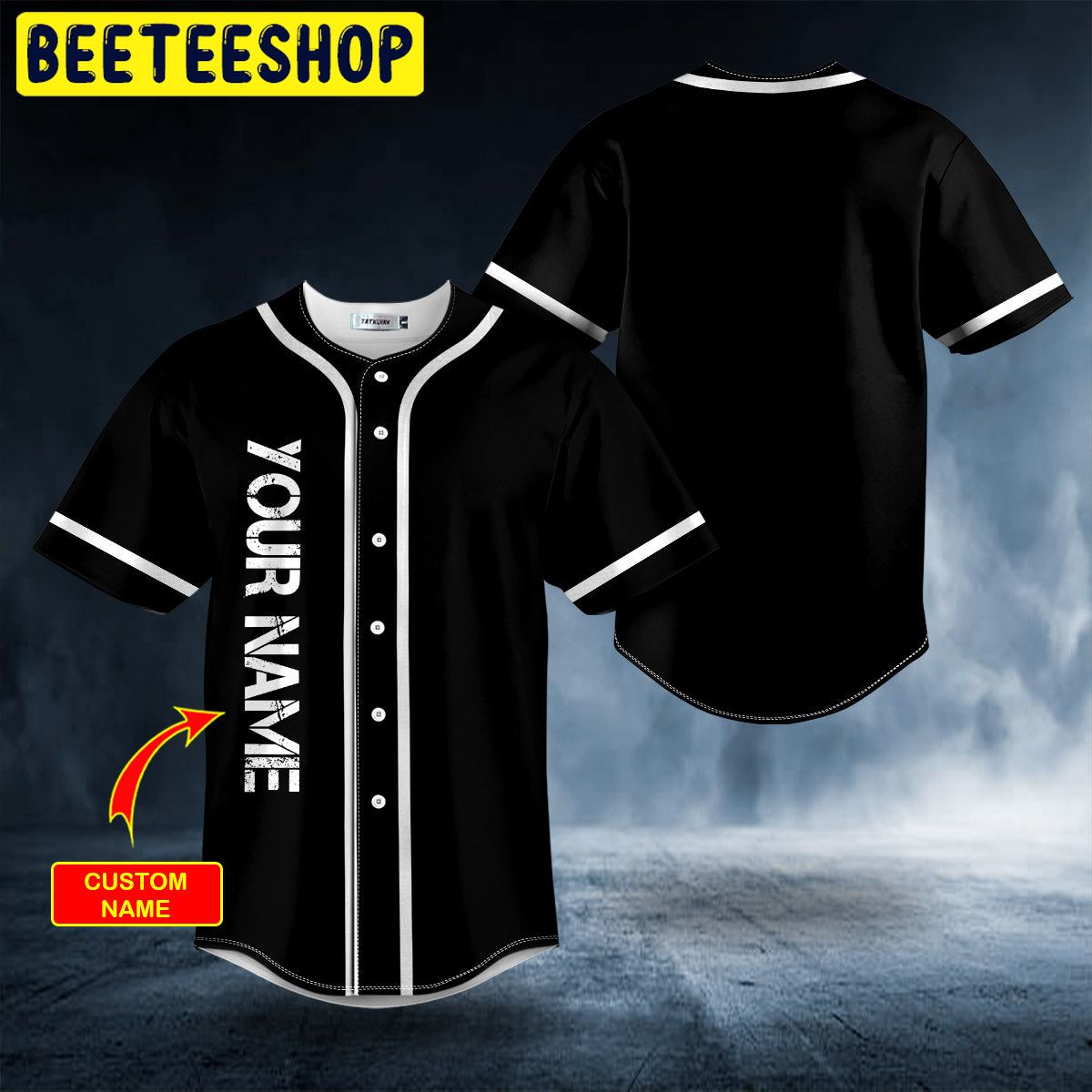 Black Custom Trending Baseball Jersey Black Custom Trending Baseball Jersey