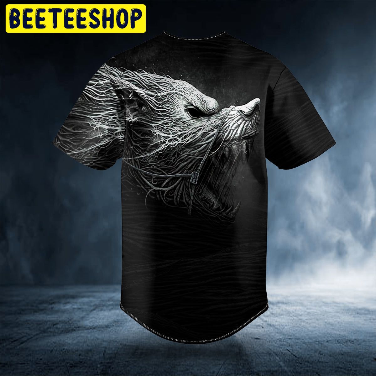 Black White Werewolf Viking Custom Trending Baseball Jersey Black White Werewolf Viking Custom Trending Baseball Jersey