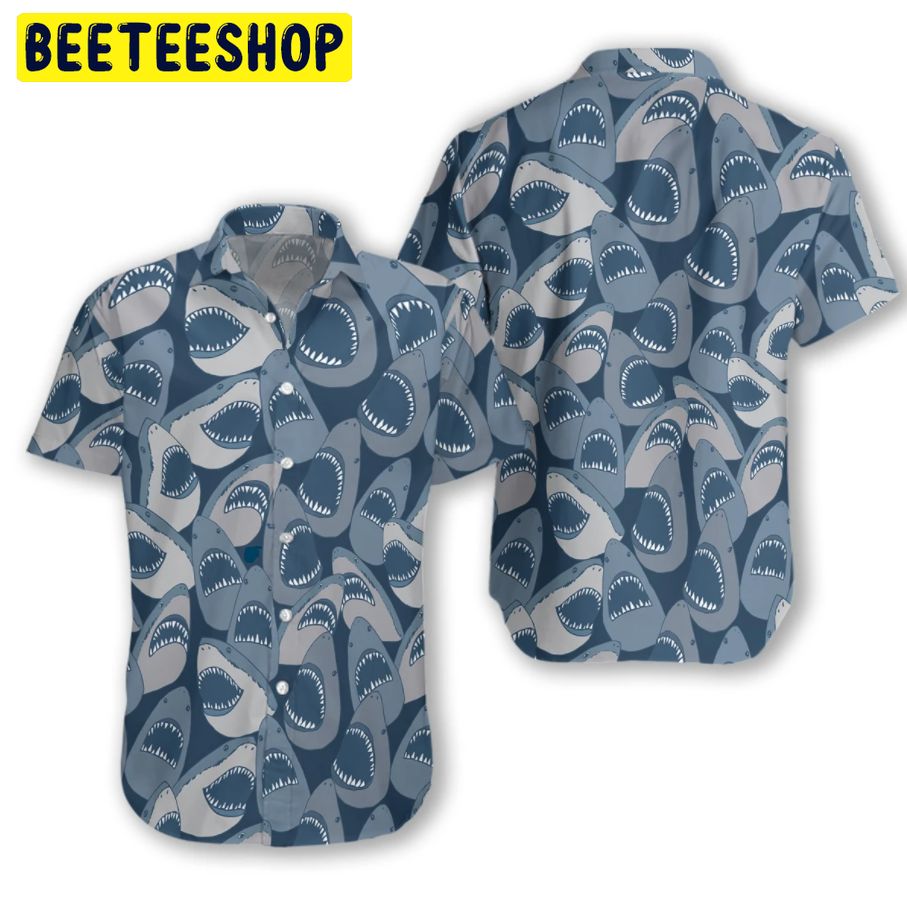 Blue Shark Trending Hawaiian Shirt Blue Shark Trending Hawaiian Shirt