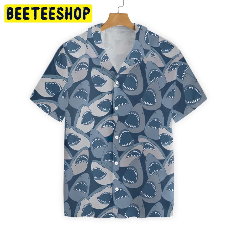 Blue Shark Trending Hawaiian Shirt Blue Shark Trending Hawaiian Shirt