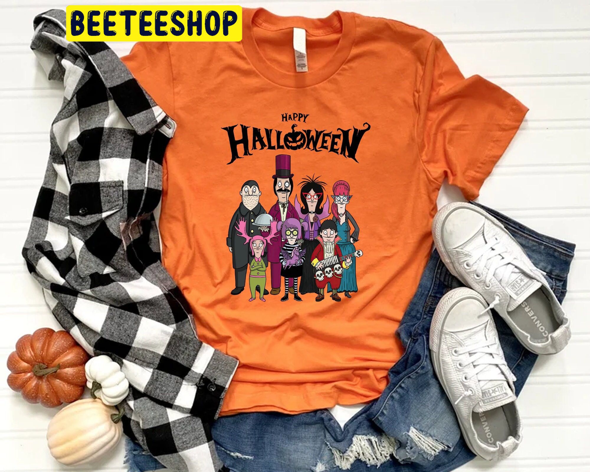 Bobs Burgers Family Happy Halloween Trending Unisex Shirt Bobs Burgers Family Happy Halloween Trending Unisex Shirt