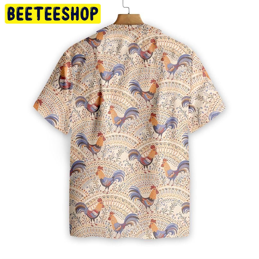 Boho Chicken Pattern Trending Hawaiian Shirt Boho Chicken Pattern Trending Hawaiian Shirt
