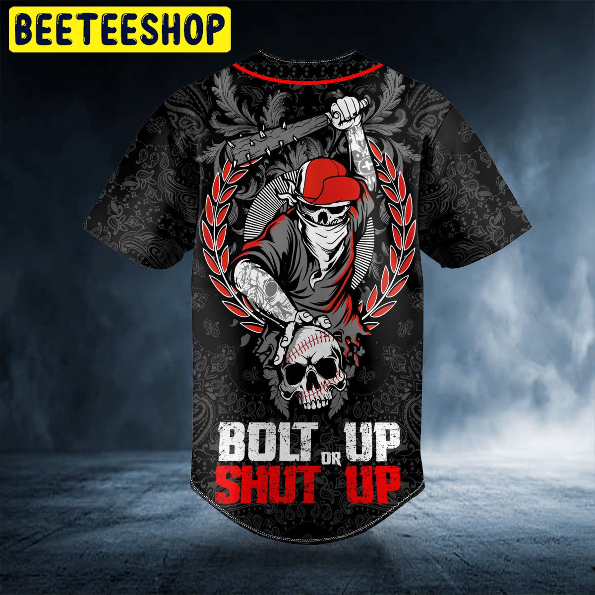 Bolt Up Or Shut Up Baseball Bat Skull Custom Trending Baseball Jersey Bolt Up Or Shut Up Baseball Bat Skull Custom Trending Baseball Jersey
