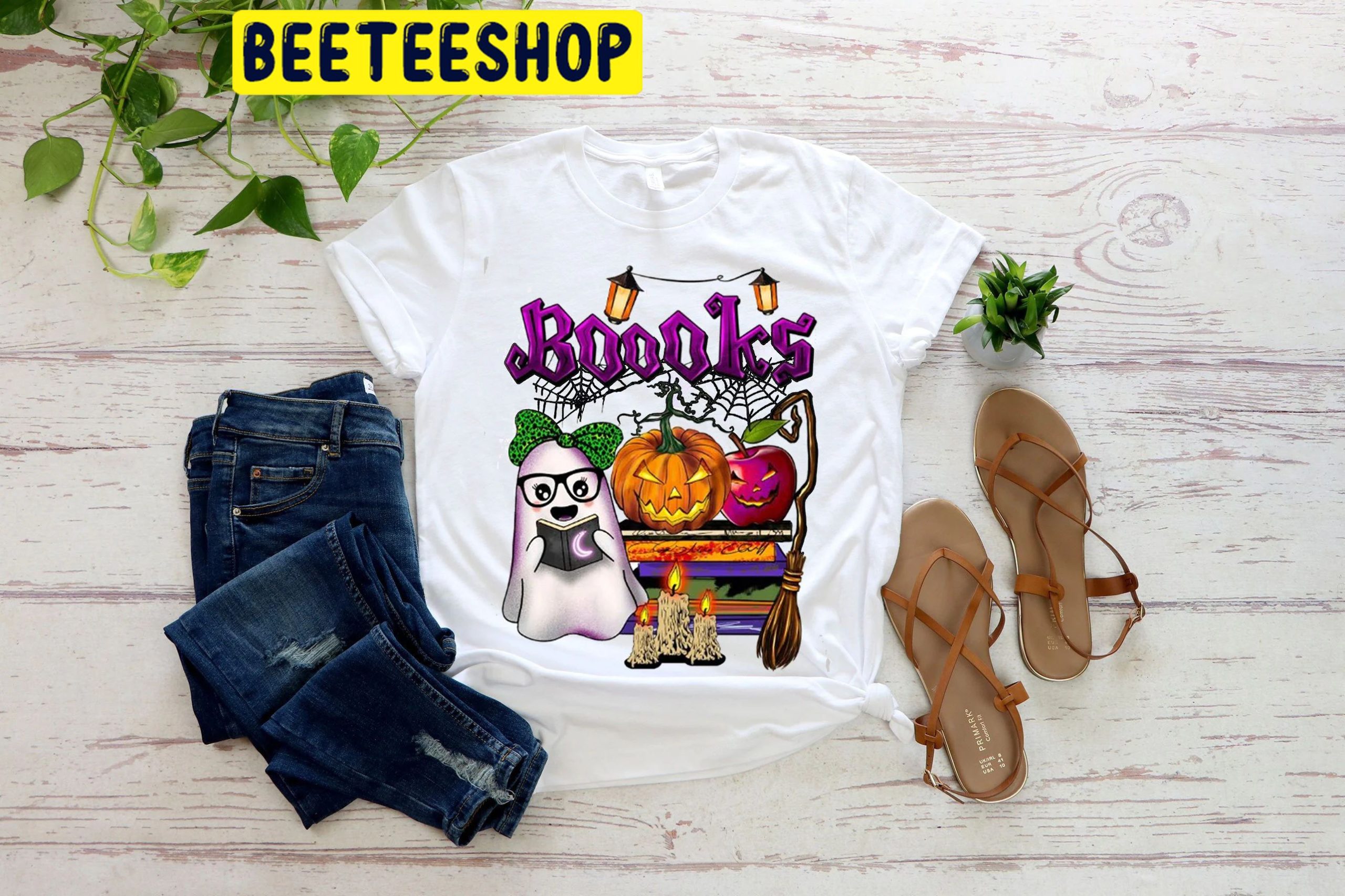 Boooks Ghost Books Halloween Reading Trending Unisex Shirt Boooks Ghost Books Halloween Reading Trending Unisex Shirt
