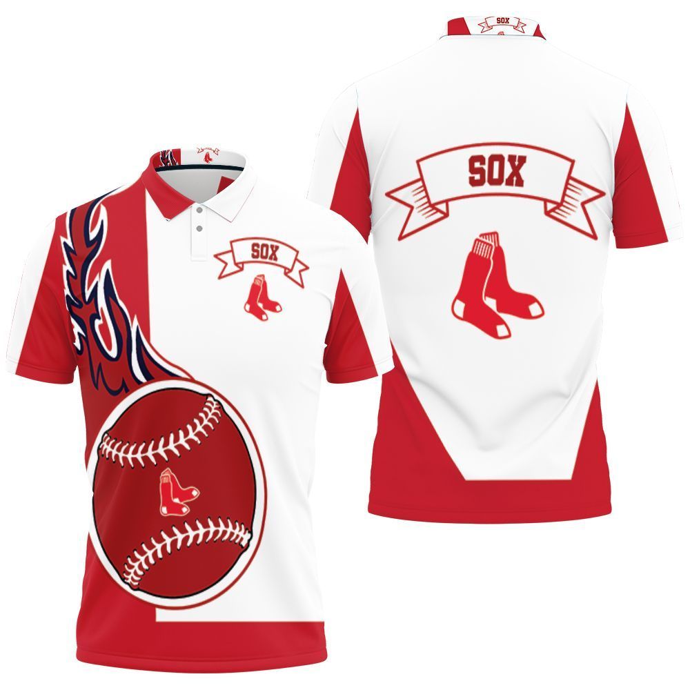 Boston Red Sox 3D All Over Print Polo Shirt Boston Red Sox 3D All Over Print Polo Shirt