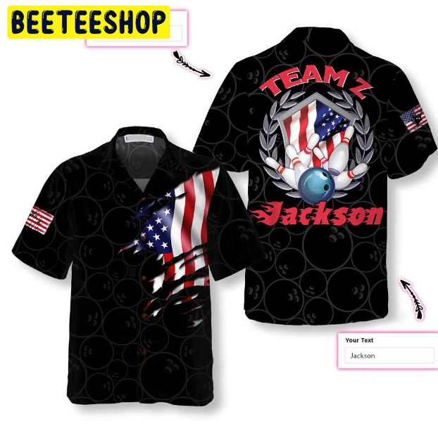 Bowling Team American Flag Personalized Trending Hawaiian Shirt Bowling Team American Flag Personalized Trending Hawaiian Shirt