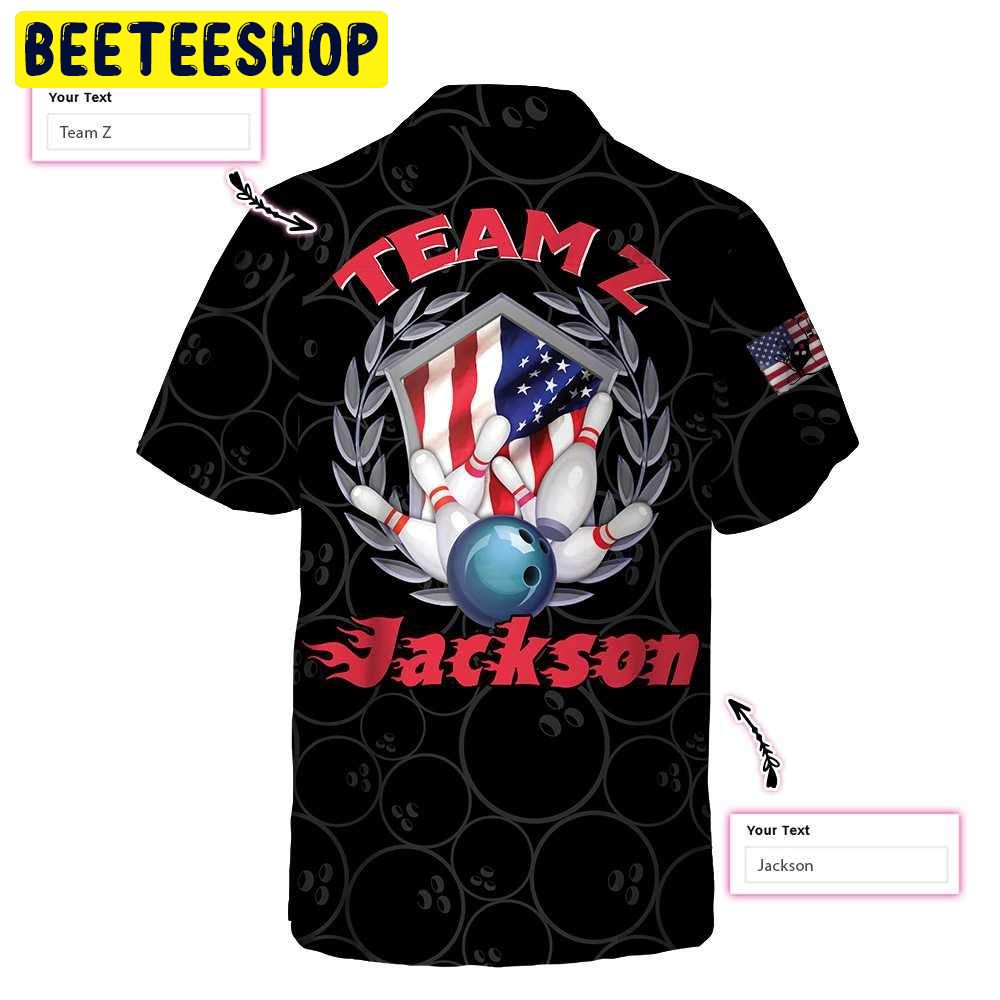 Bowling Team American Flag Personalized Trending Hawaiian Shirt Bowling Team American Flag Personalized Trending Hawaiian Shirt
