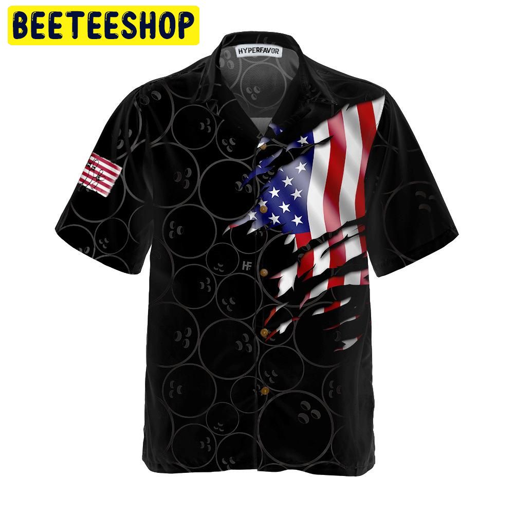 Bowling Team American Flag Personalized Trending Hawaiian Shirt Bowling Team American Flag Personalized Trending Hawaiian Shirt