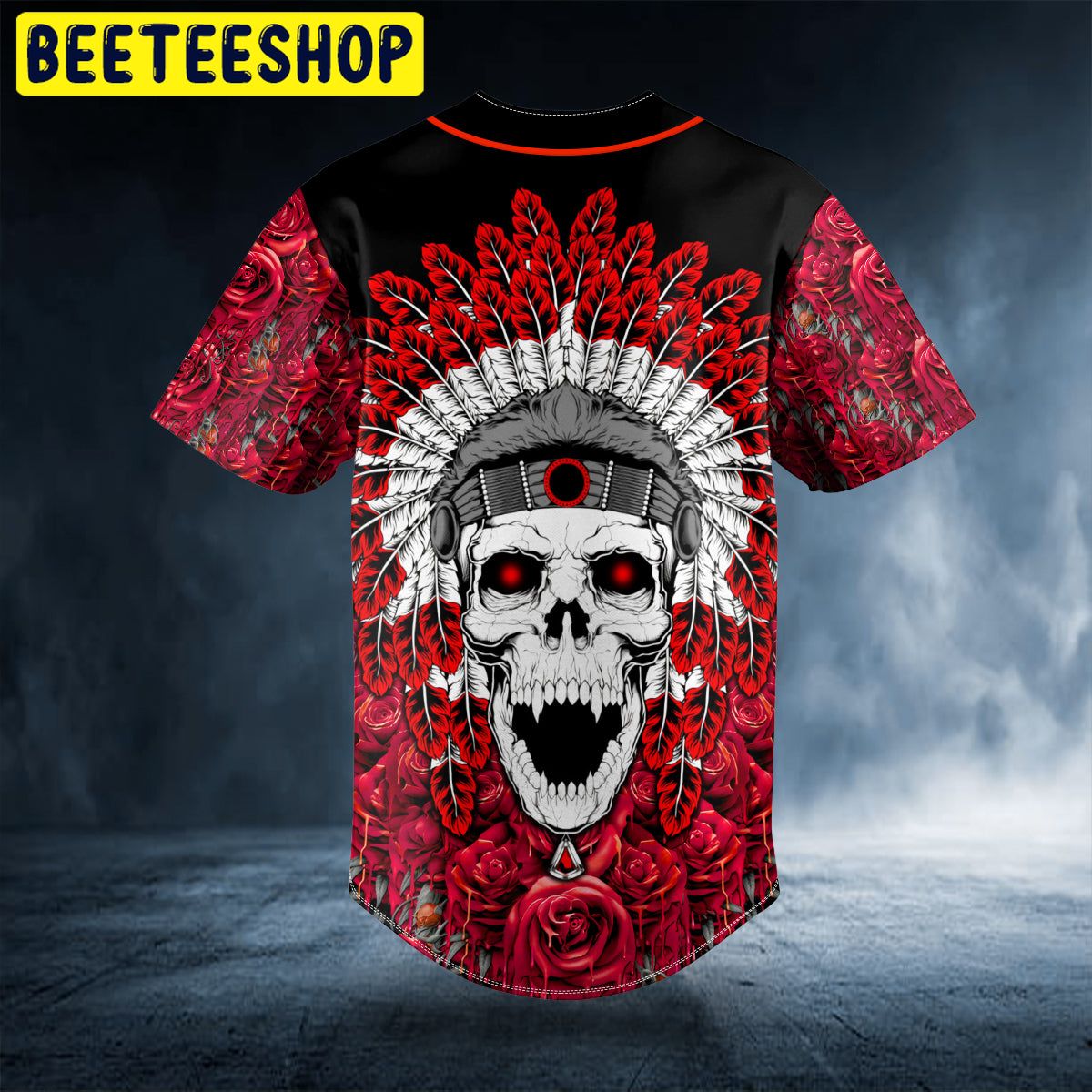 Brocade Pattern 15 Native Skull Custom Trending Baseball Jersey Brocade Pattern 15 Native Skull Custom Trending Baseball Jersey