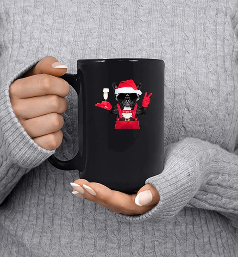 Bulldog Deapool Santa Wine Christmas Mug Bulldog Deapool Santa Wine Christmas Mug