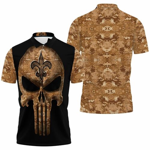 Camouflage Skull New Orleans Saints American Flag 3D All Over Print Polo Shirt Camouflage Skull New Orleans Saints American Flag 3D All Over Print Polo Shirt