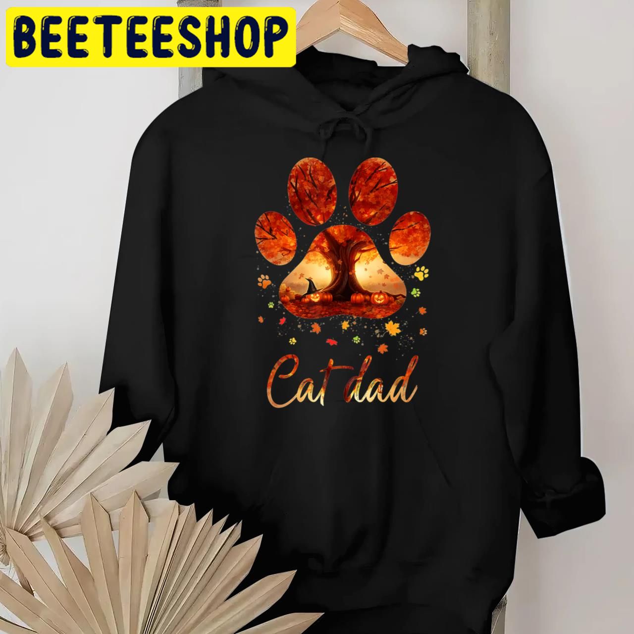 Cat Dad Cat Paw Autumn Themed Cat Lover Halloween Trending Unisex T-Shirt Cat Dad Cat Paw Autumn Themed Cat Lover Halloween Trending Unisex T-Shirt