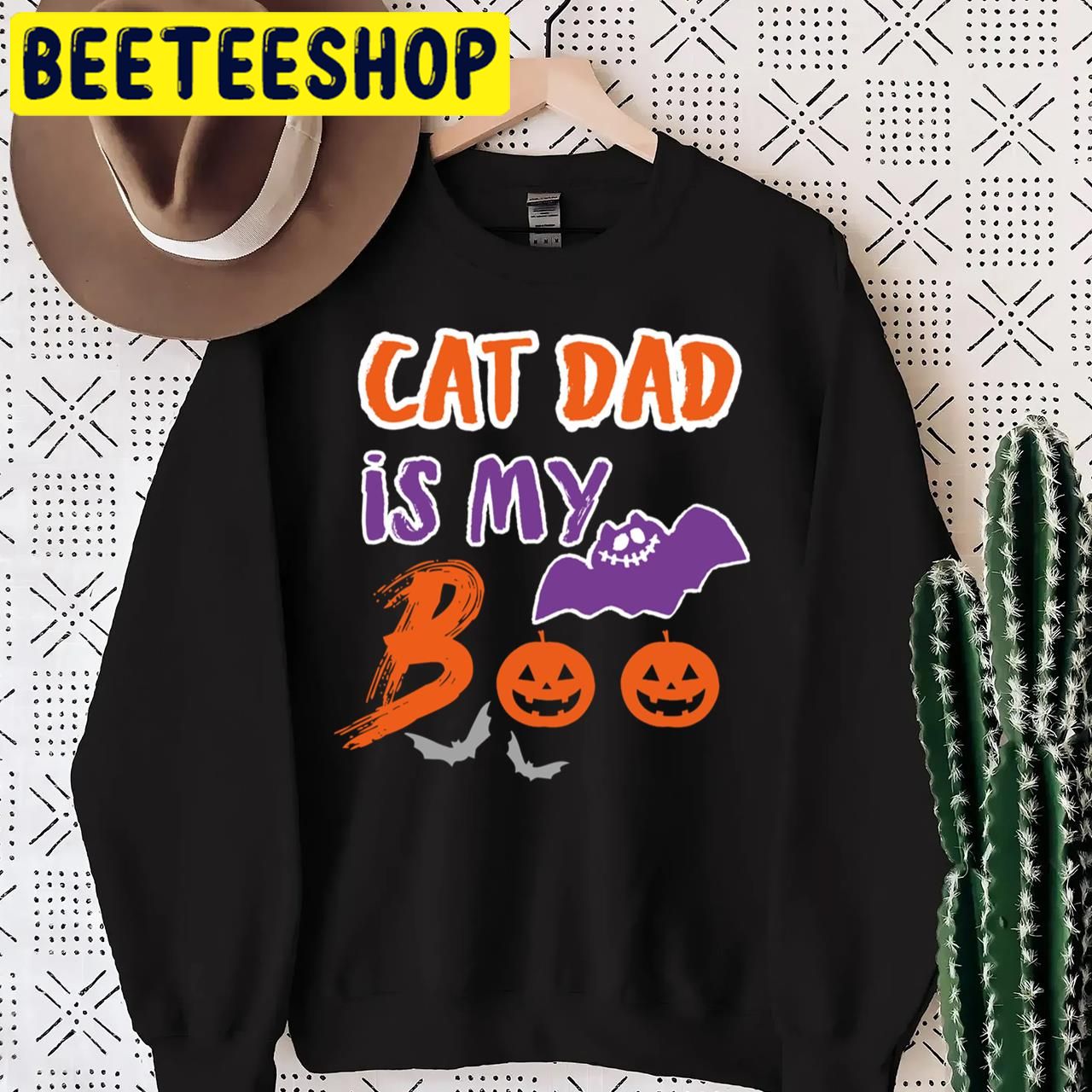 Cat Dad Is My Boo Halloween Trending Unisex T-Shirt Cat Dad Is My Boo Halloween Trending Unisex T-Shirt