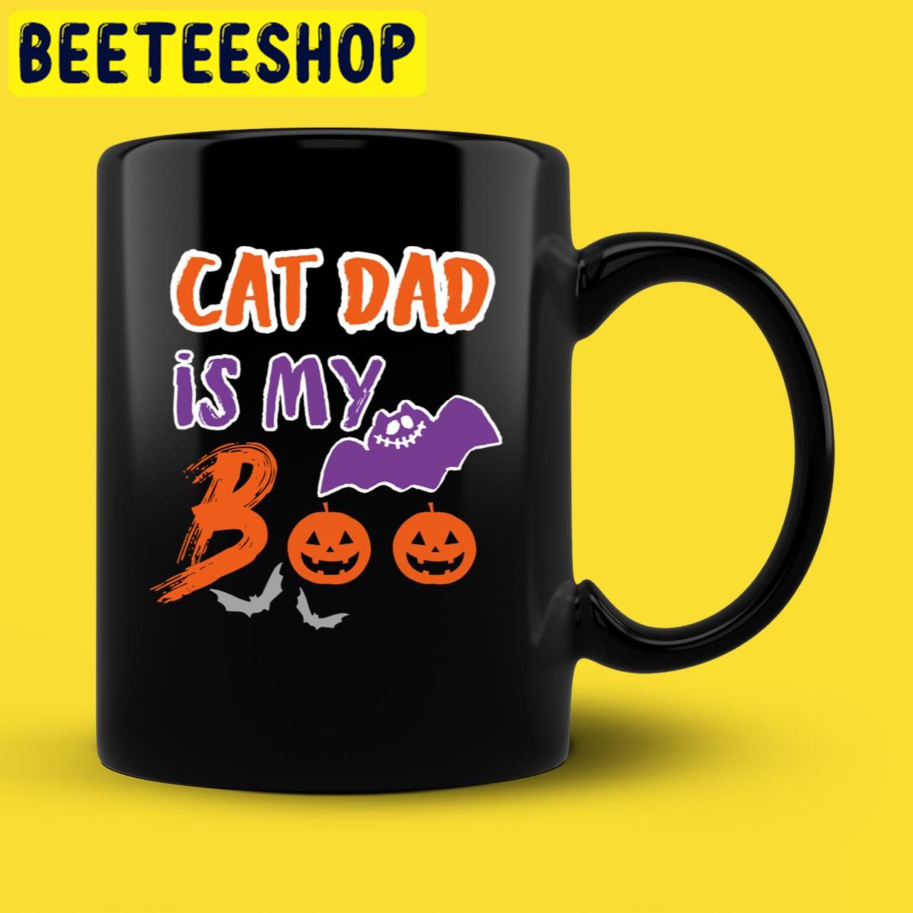 Cat Dad Is My Boo Halloween Trending Unisex T-Shirt Cat Dad Is My Boo Halloween Trending Unisex T-Shirt