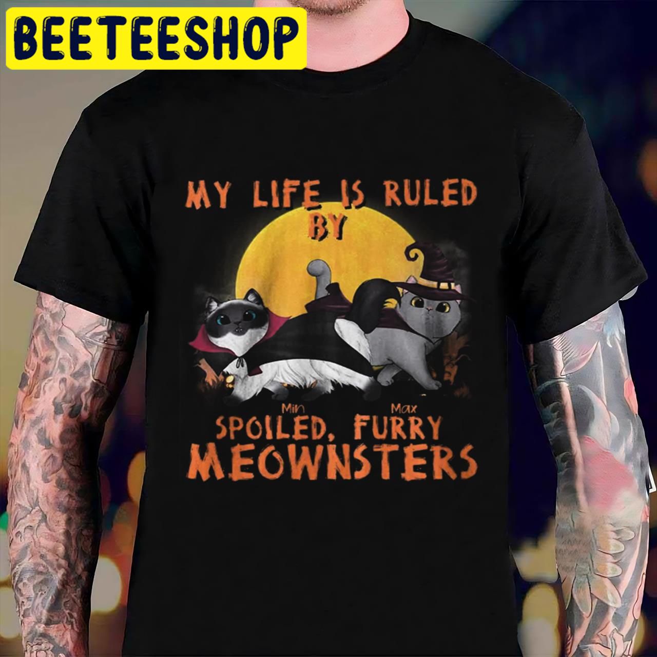 Cat DadMy Life Id Ruled By Spoiled Halloween Trending Unisex T-Shirt Cat DadMy Life Id Ruled By Spoiled Halloween Trending Unisex T-Shirt