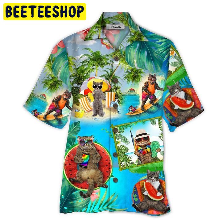 Cat Trending Hawaiian Shirt Cat Trending Hawaiian Shirt