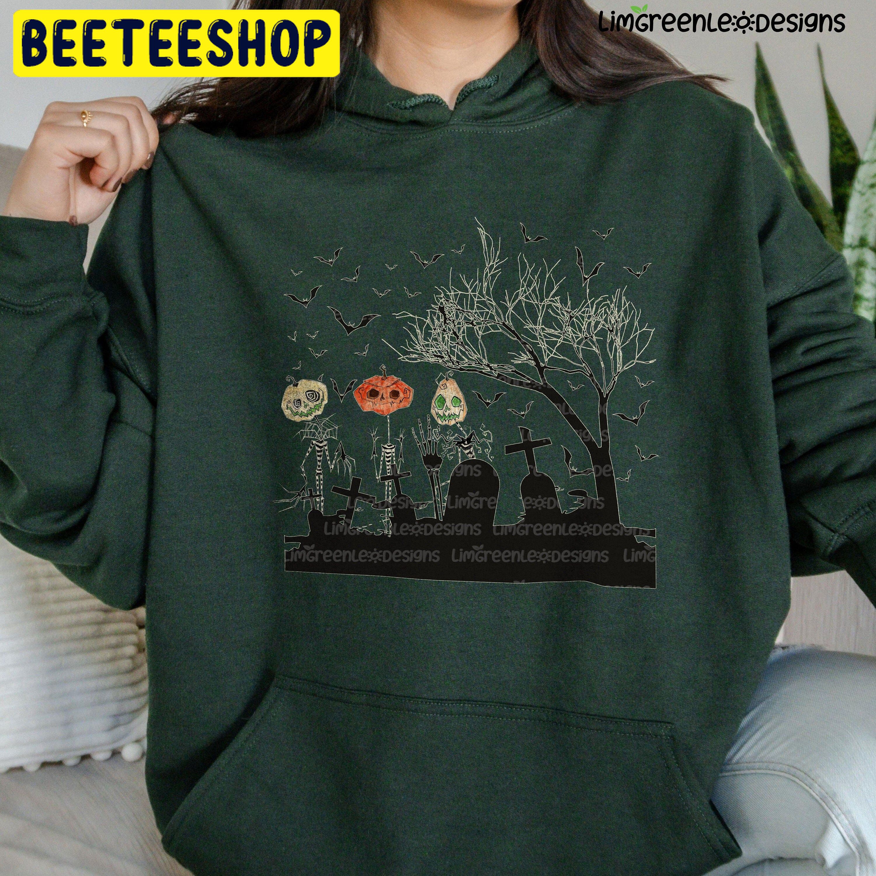 Cemetery Halloween Pumpkin Trending Unisex Shirt Cemetery Halloween Pumpkin Trending Unisex Shirt