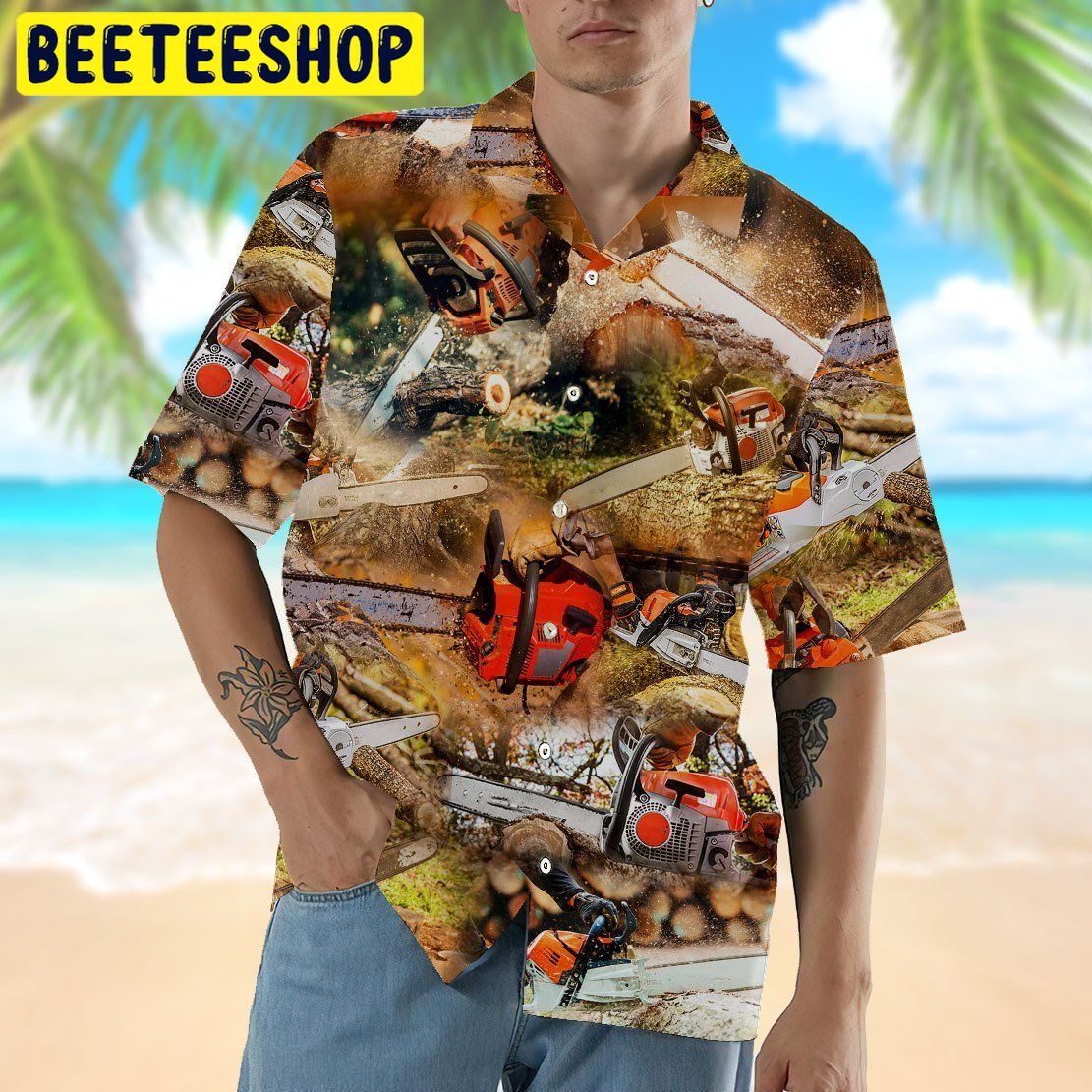 Chainsaw 3D All Over Printed Trending Hawaiian Shirt Chainsaw 3D All Over Printed Trending Hawaiian Shirt