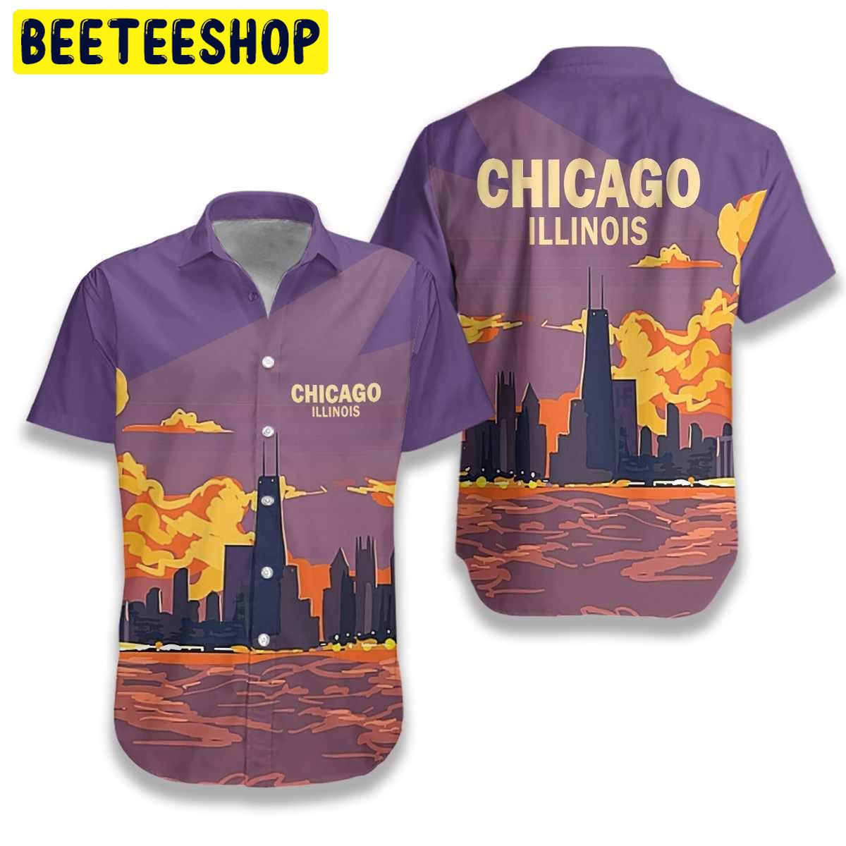 Chicago Illinois Trending Hawaiian Shirt Chicago Illinois Trending Hawaiian Shirt