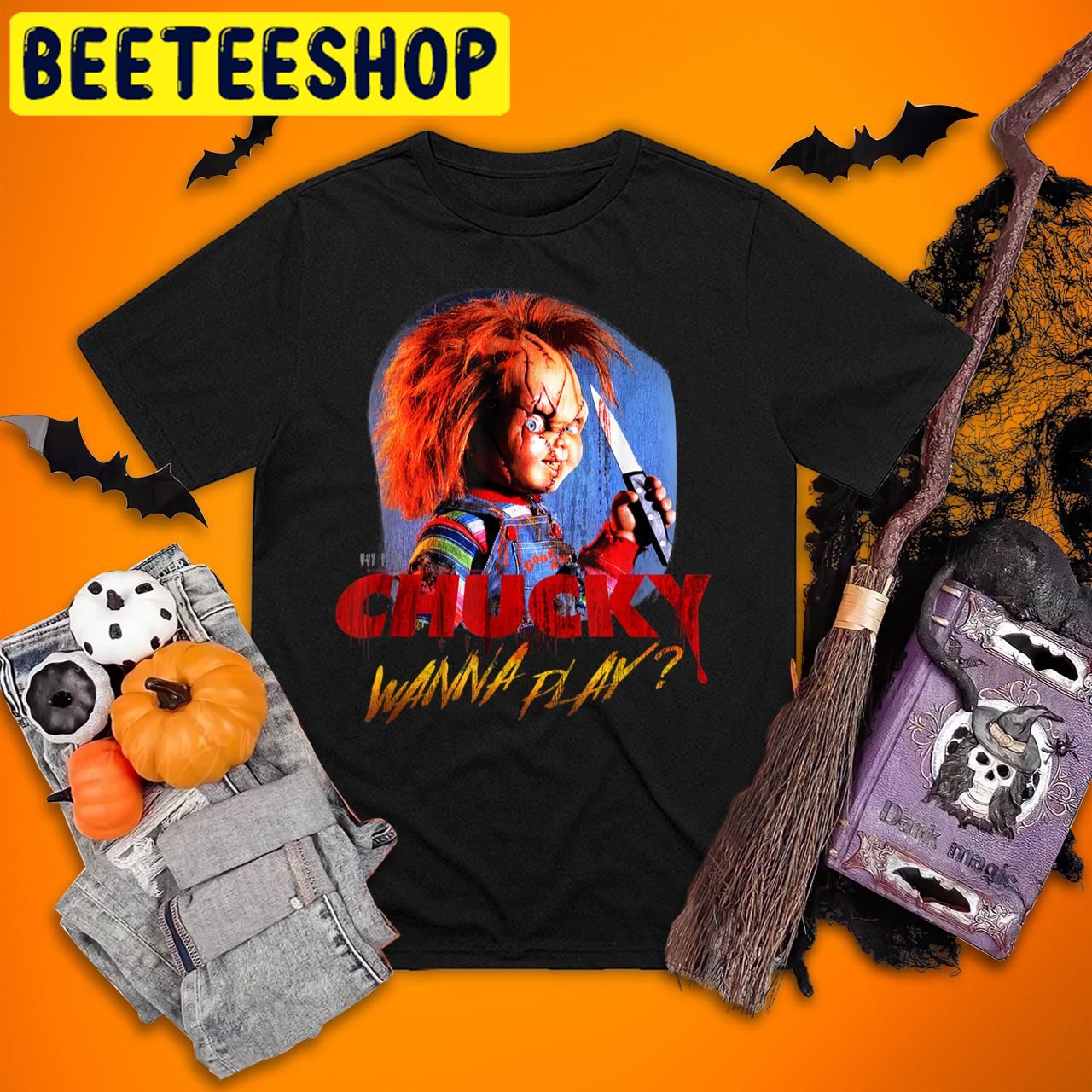 Child's Play Chucky Wanna Play Creepy Portrait Child's Play Halloween Trending Unisex T-Shirt Child's Play Chucky Wanna Play Creepy Portrait Child's Play Halloween Trending Unisex T-Shirt