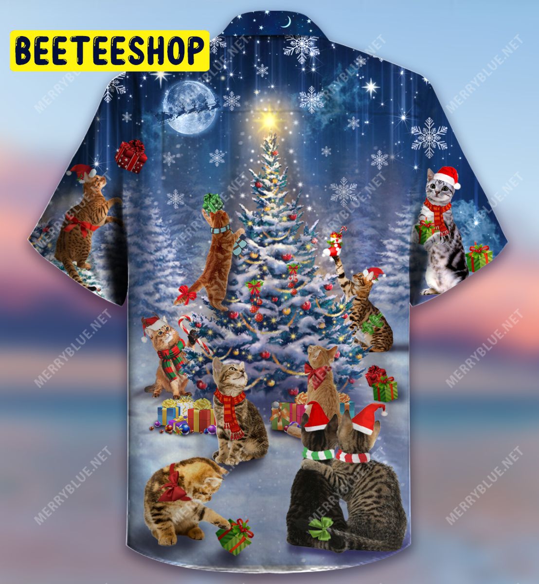 Christmas Cat Family Reunion Unisex Trending Hawaiian Shirt Christmas Cat Family Reunion Unisex Trending Hawaiian Shirt