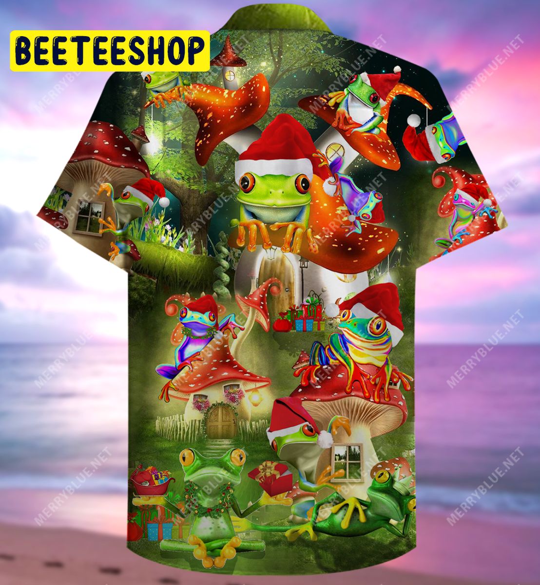 Christmas Frog Unisex Trending Hawaiian Shirt Christmas Frog Unisex Trending Hawaiian Shirt