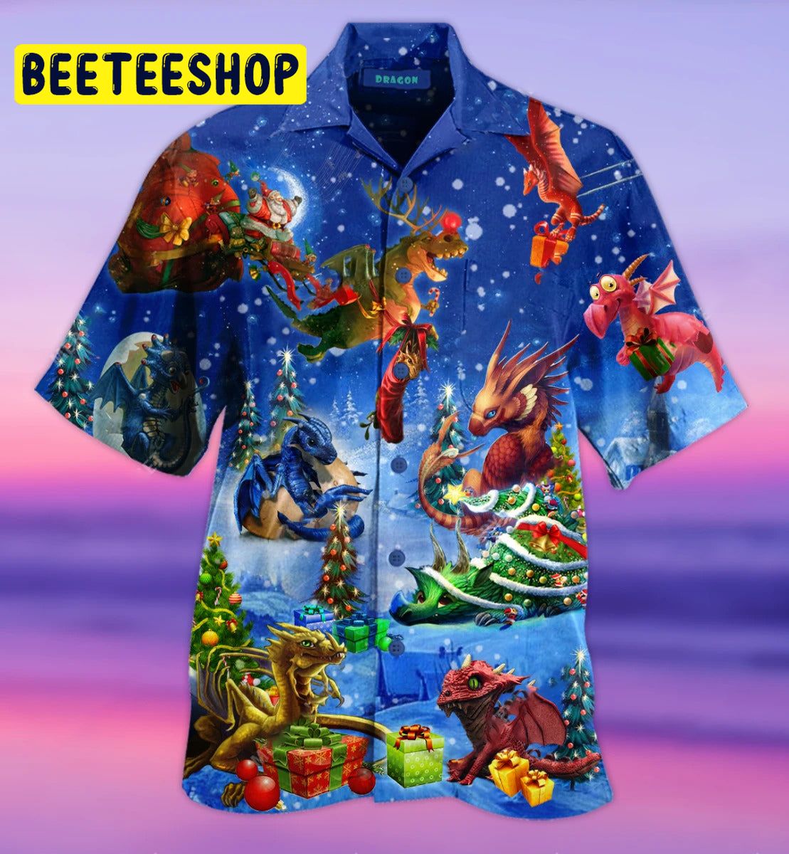 Christmas Holiday Dragon World Trending Hawaiian Shirt Christmas Holiday Dragon World Trending Hawaiian Shirt