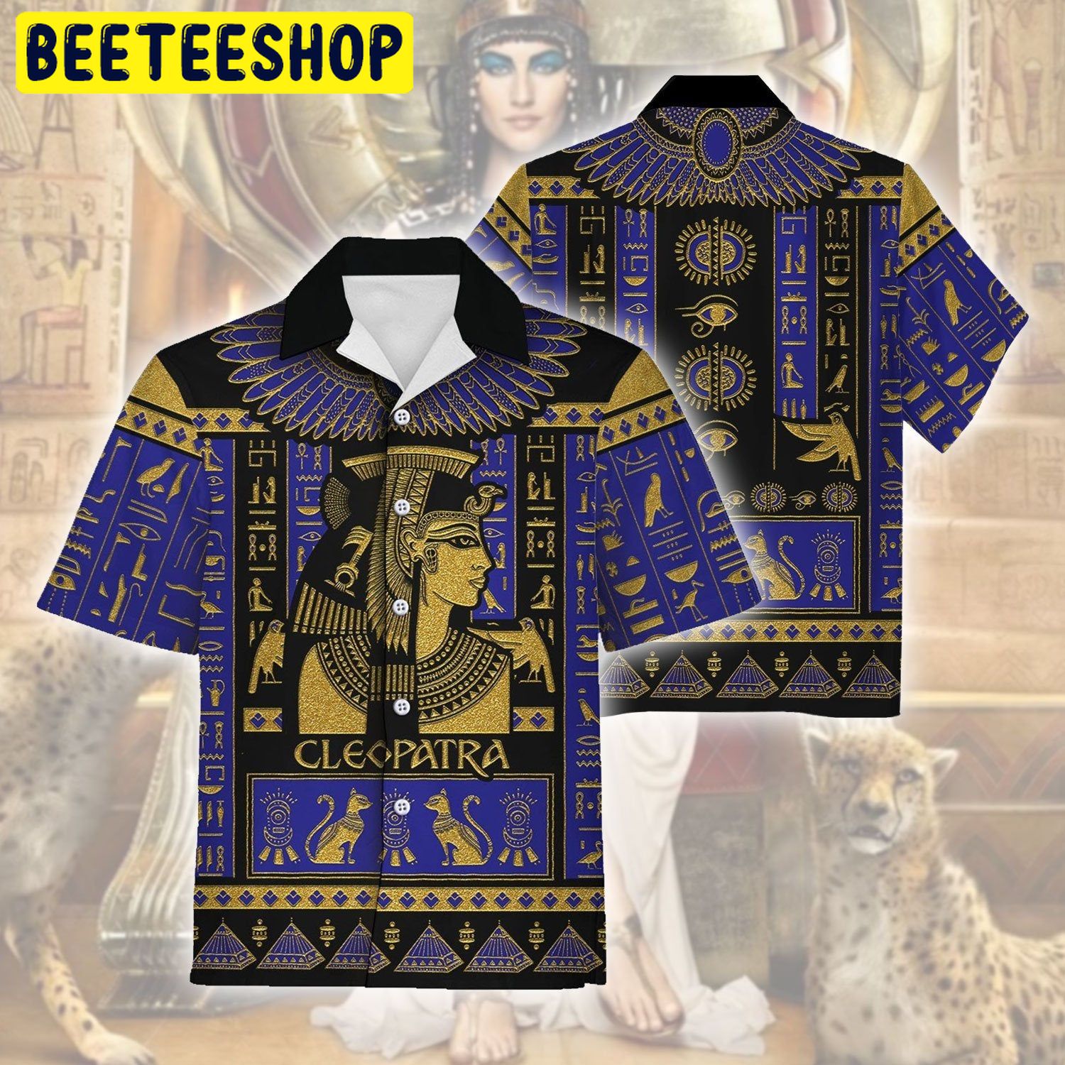 Cleopatra 3D All Over Printed Trending Hawaiian Shirt Cleopatra 3D All Over Printed Trending Hawaiian Shirt
