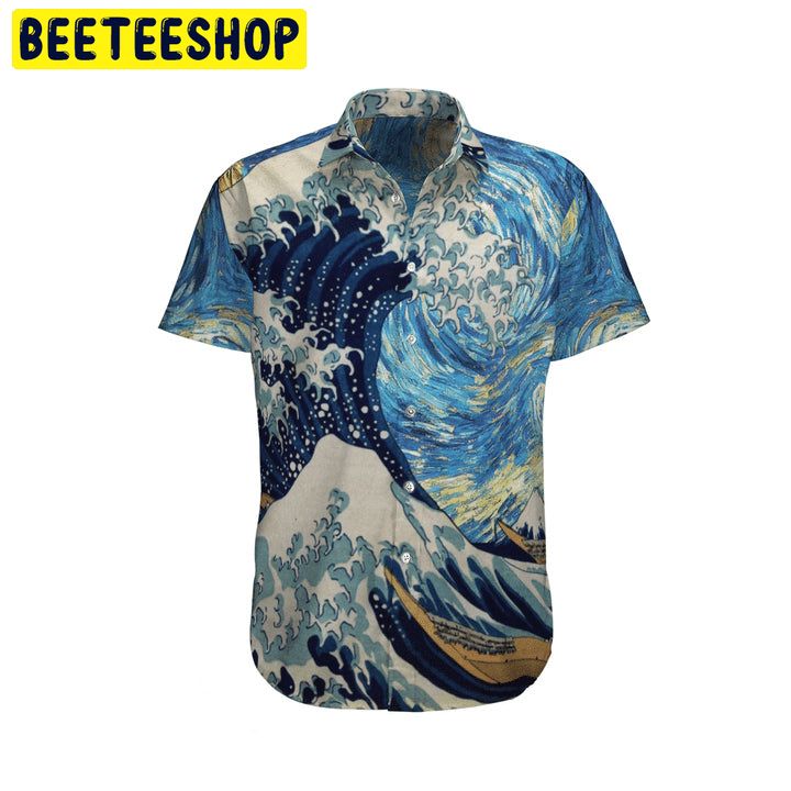 Color Art Japanese Aesthetic Ukiyoe Kanagawa Trending Hawaiian Shirt Color Art Japanese Aesthetic Ukiyoe Kanagawa Trending Hawaiian Shirt